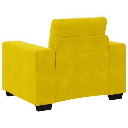 Sofa Sæt 3 pcs Gul 221 x 80 x 80 cm Fløjl
