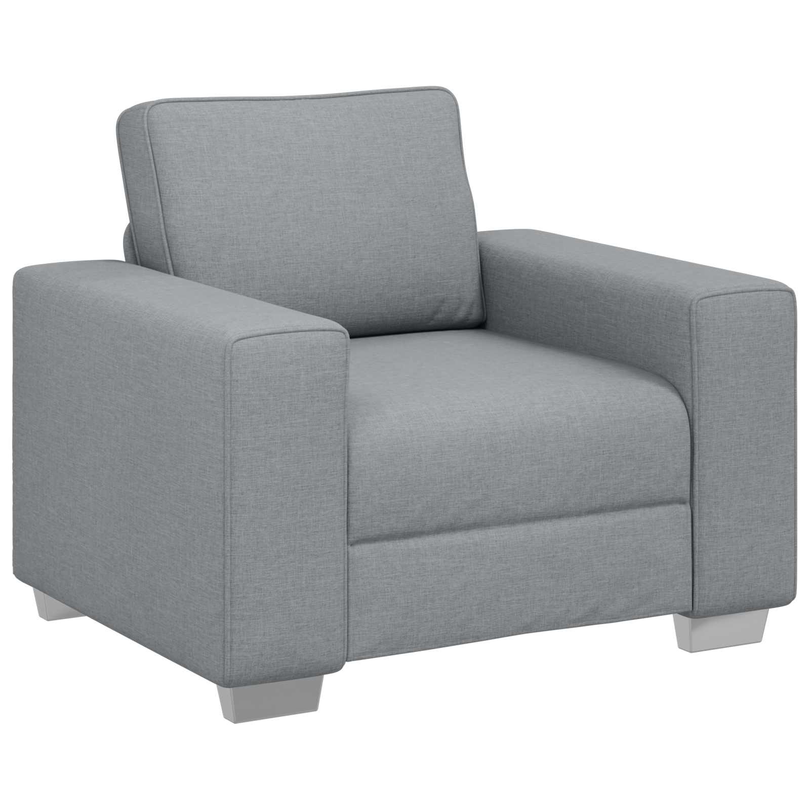 Sofa 3 pcs Lysegrå Linned-blandet stof