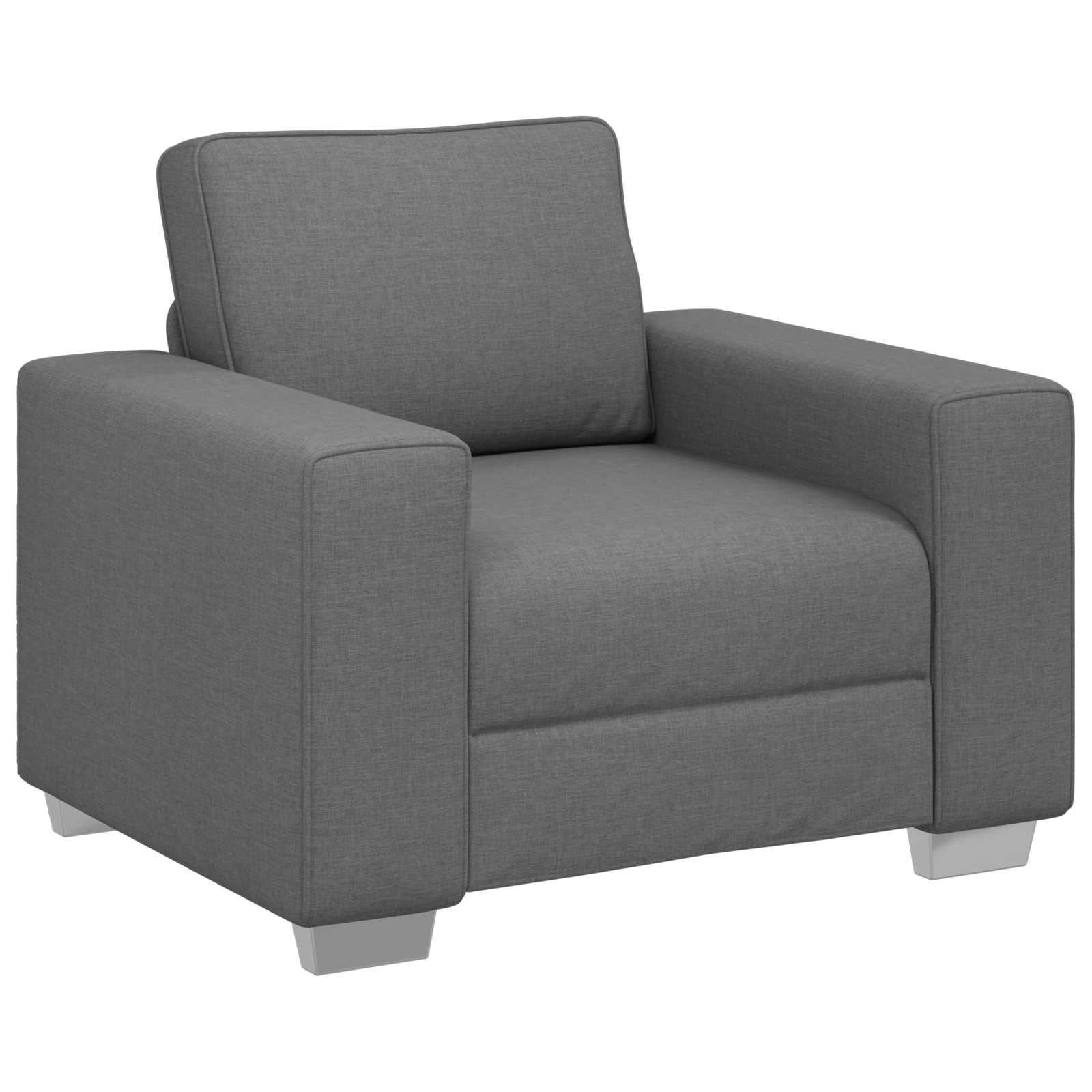 Sofa 3 pcs Mørkegrå Linned-blandet stof