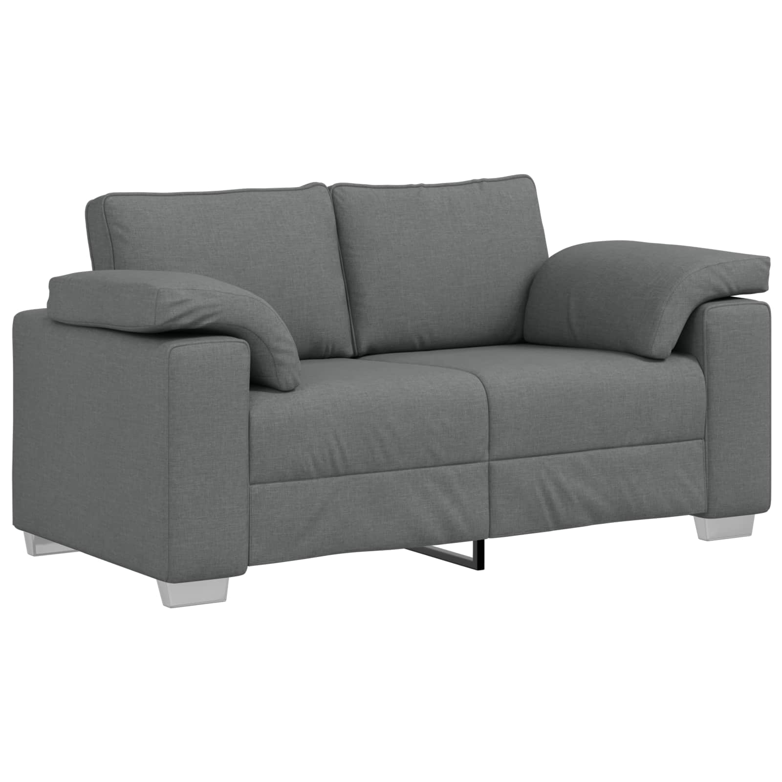 Sofa 3 pcs Mørkegrå Linned-blandet stof
