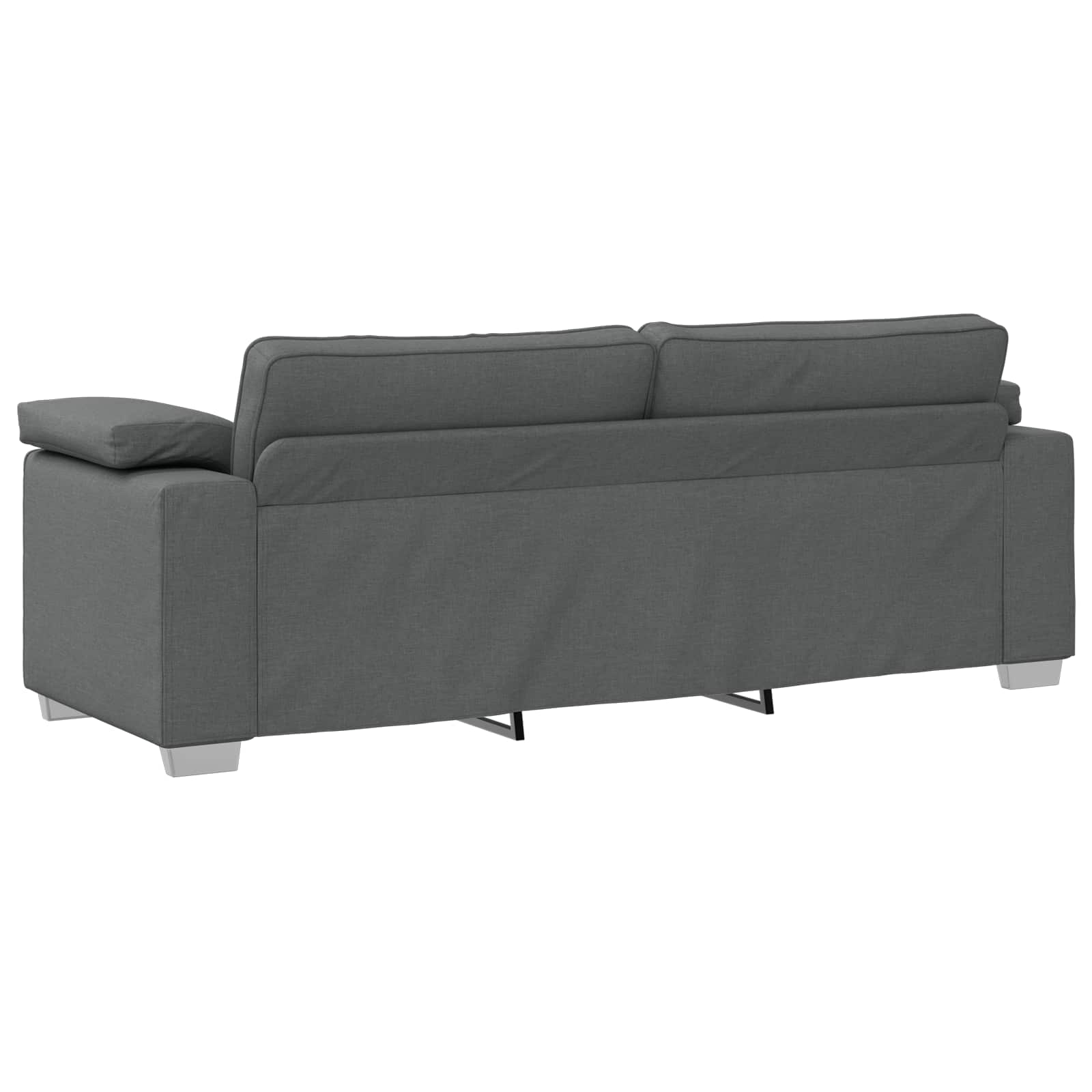 Sofa 3 pcs Mørkegrå Linned-blandet stof
