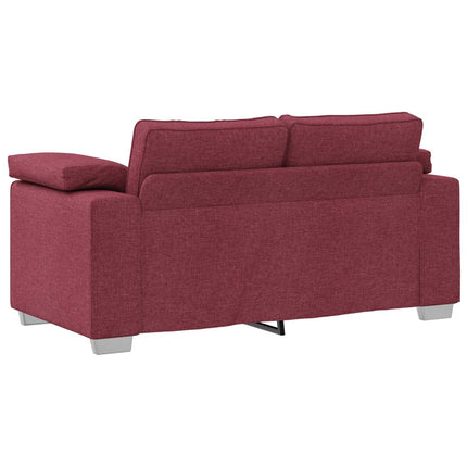 Sofa 3 pcs Vindrød 219 x 80 x 82 cm Linned-blandet stof