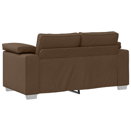 Sofa 3 pcs Brun 219 x 80 x 82 cm Linned-blandet stof