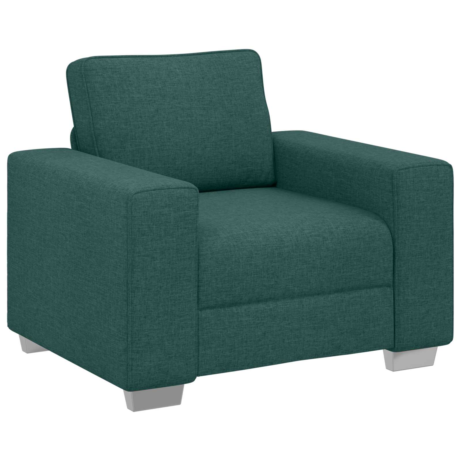 Sofa 3 pcs Mørkegrøn Linned-blandet stof