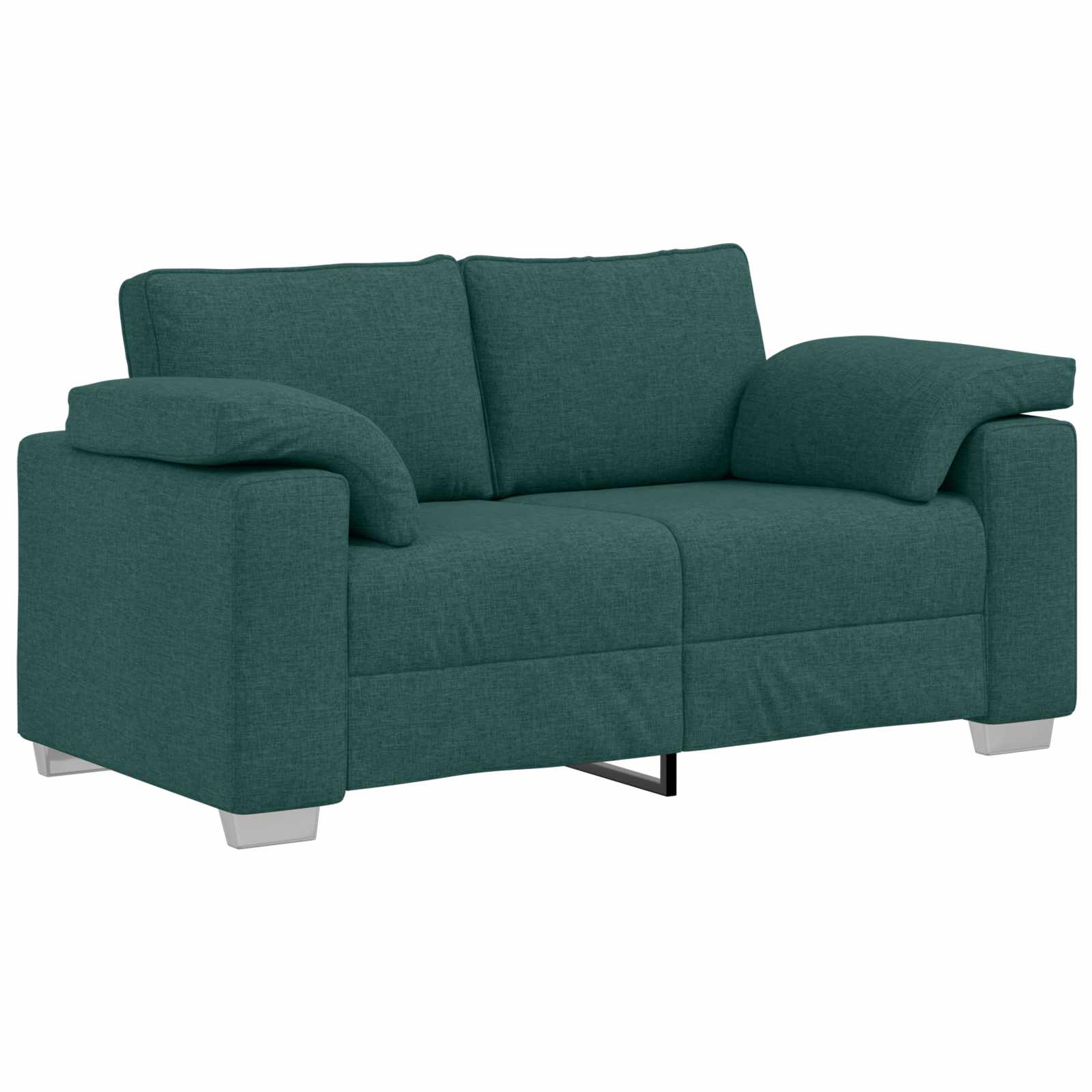 Sofa 3 pcs Mørkegrøn Linned-blandet stof