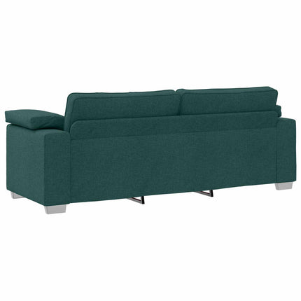 Sofa 3 pcs Mørkegrøn 219 x 80 x 82 cm Linned-blandet stof