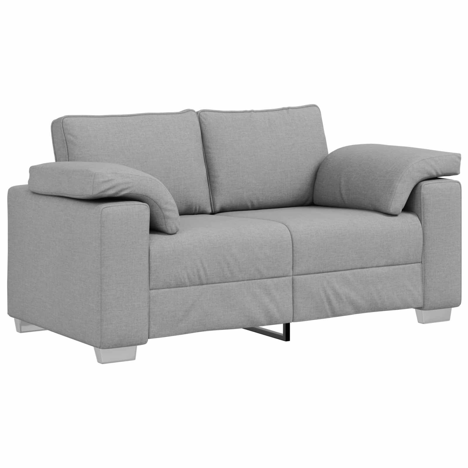 Sofa 3 pcs Skygrå Linned-blandet stof