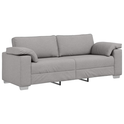 Sofa 3 stk. Skygrå Linned-blandet stof