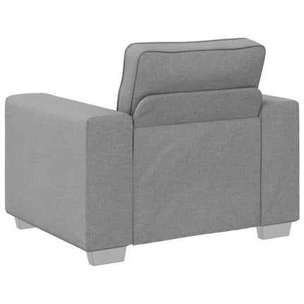 Sofa 3 stk. Skygrå Linned-blandet stof