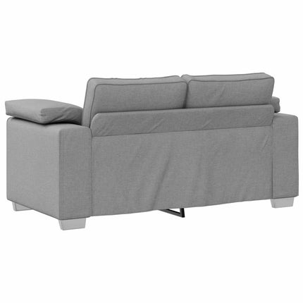 Sofa 3 stk. Skygrå Linned-blandet stof