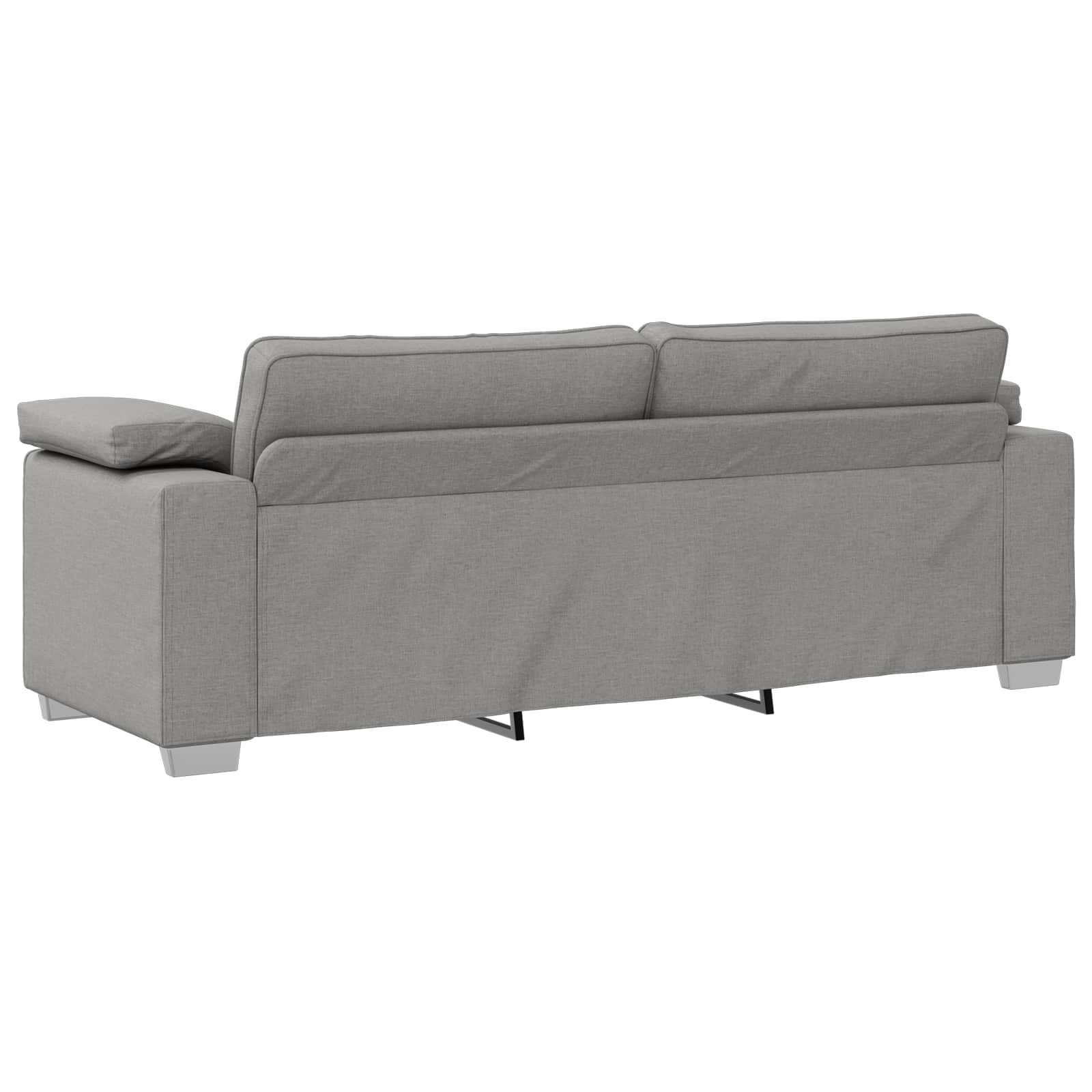 Sofa 3 pcs Skygrå Linned-blandet stof