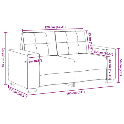 Sofa 2 stk. Beige Linned-blandet stof