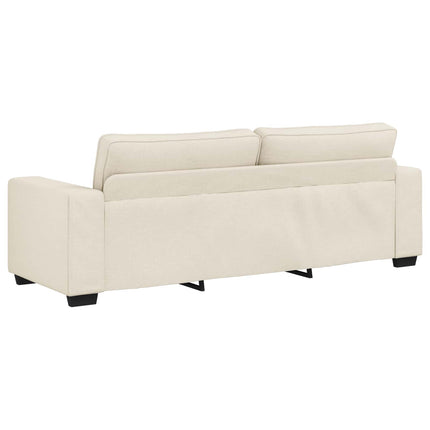 Sofa 2 pcs Beige 221 x 80 x 82 cm Linned-blandet stof