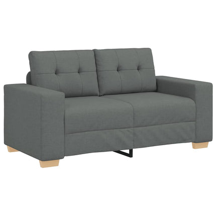 2-delt sofasæt med hynder mørkegråt stof