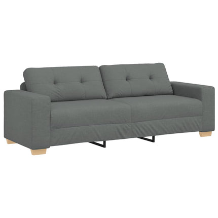 2-delt sofasæt med hynder mørkegråt stof