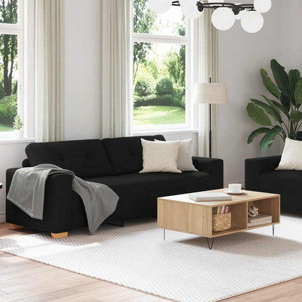 2-delt sofasæt med hynder sort stof