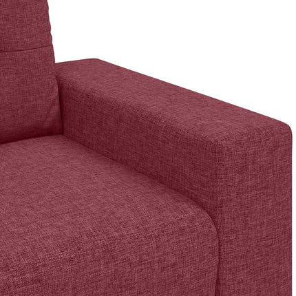 Sofa 2 stk. Vinrød Linned-blandet stof