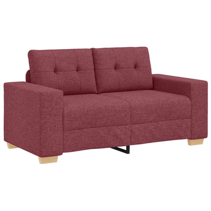 Sofa 2 stk. Vinrød Linned-blandet stof