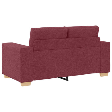 Sofa 2 stk. Vinrød Linned-blandet stof