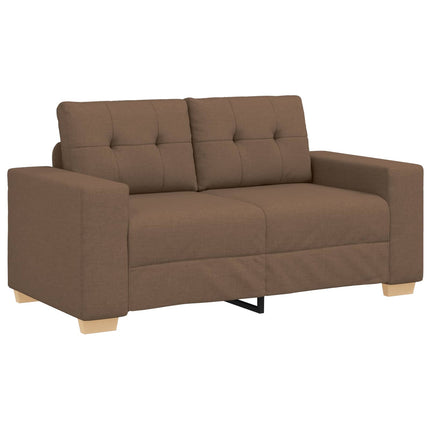 Sofa 2 stk. Brun Linned-blandet stof