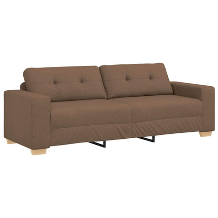 Sofa 2 stk. Brun Linned-blandet stof