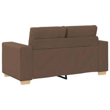Sofa 2 stk. Brun Linned-blandet stof