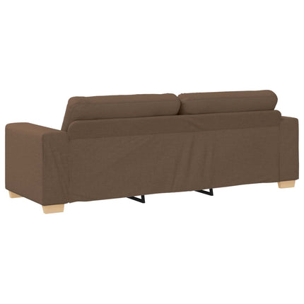 Sofa 2 stk. Brun Linned-blandet stof