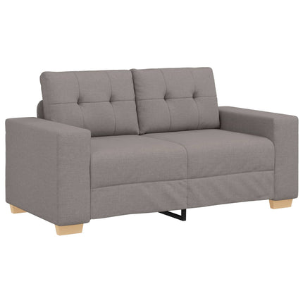 Sofa 2 stk. Gråbrun Linned-blandet stof