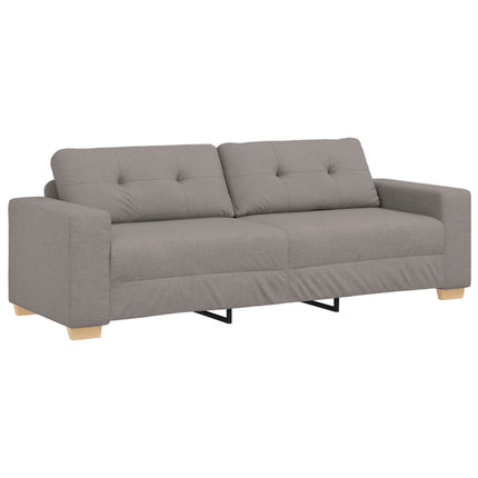 Sofa 2 stk. Gråbrun Linned-blandet stof