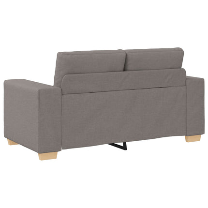 Sofa 2 stk. Gråbrun Linned-blandet stof