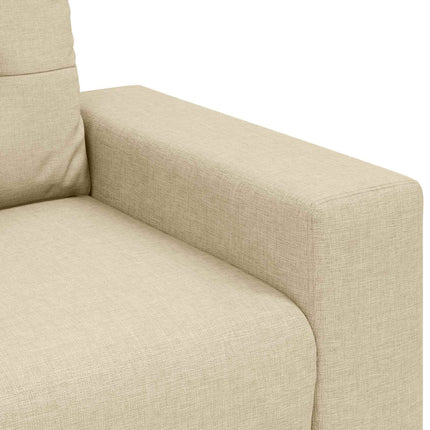 Sofa 2 stk. Creme Linned-blandet stof