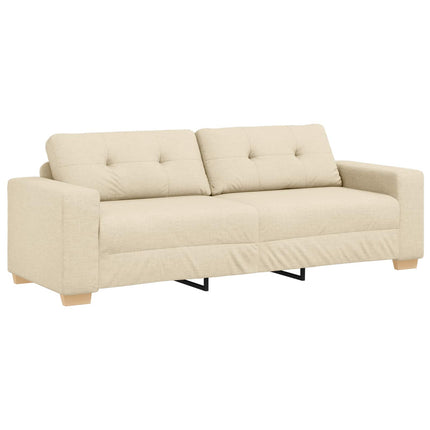 Sofa 2 stk. Creme Linned-blandet stof