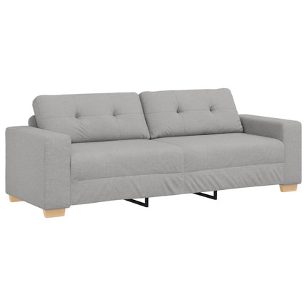 Sofa 2 stk. Skygrå Linned-blandet stof