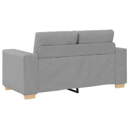 Sofa 2 stk. Skygrå Linned-blandet stof