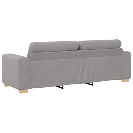 Sofa 2 stk. Skygrå Linned-blandet stof