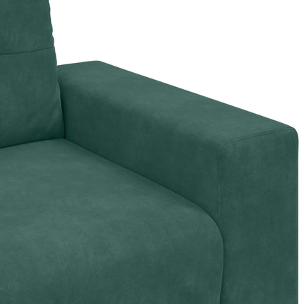 Sofa 2 stk. Mørkegrøn Fløjl