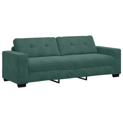 Sofa 2 stk. Mørkegrøn Fløjl