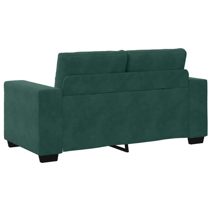 Sofa 2 stk. Mørkegrøn Fløjl