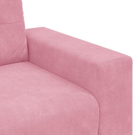 Sofa 2 stk. Lyserød Fløjl