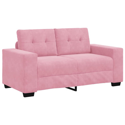 Sofa 2 stk. Lyserød Fløjl