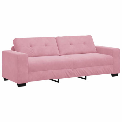 Sofa 2 stk. Lyserød Fløjl
