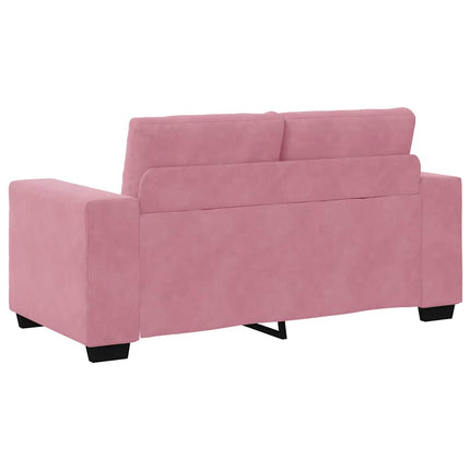 Sofa 2 stk. Lyserød Fløjl