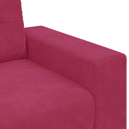 Sofa 2 stk. Vinrød Fløjl