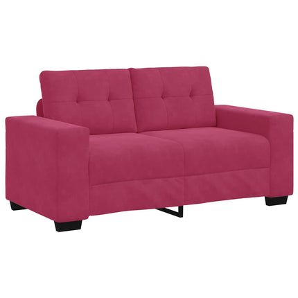 Sofa 2 stk. Vinrød Fløjl