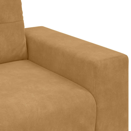 Sofa 2 stk. Brun Fløjl