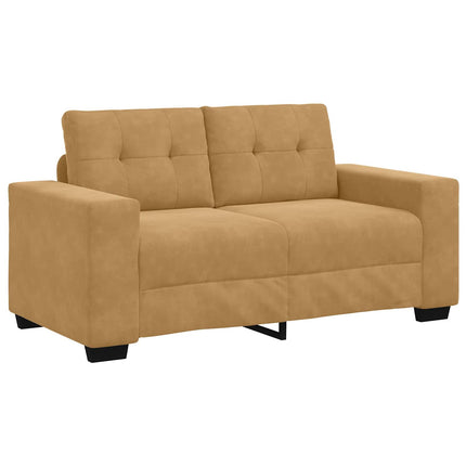 Sofa 2 stk. Brun Fløjl