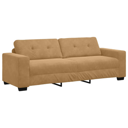 Sofa 2 stk. Brun Fløjl