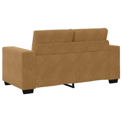 Sofa 2 stk. Brun Fløjl