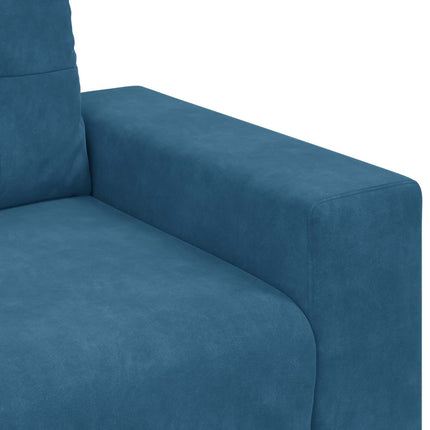 Sofa 2 stk. Blå Fløjl