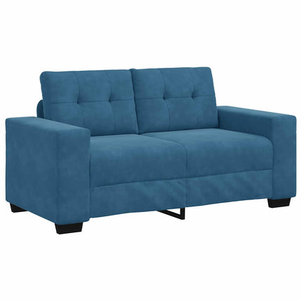 Sofa 2 stk. Blå Fløjl
